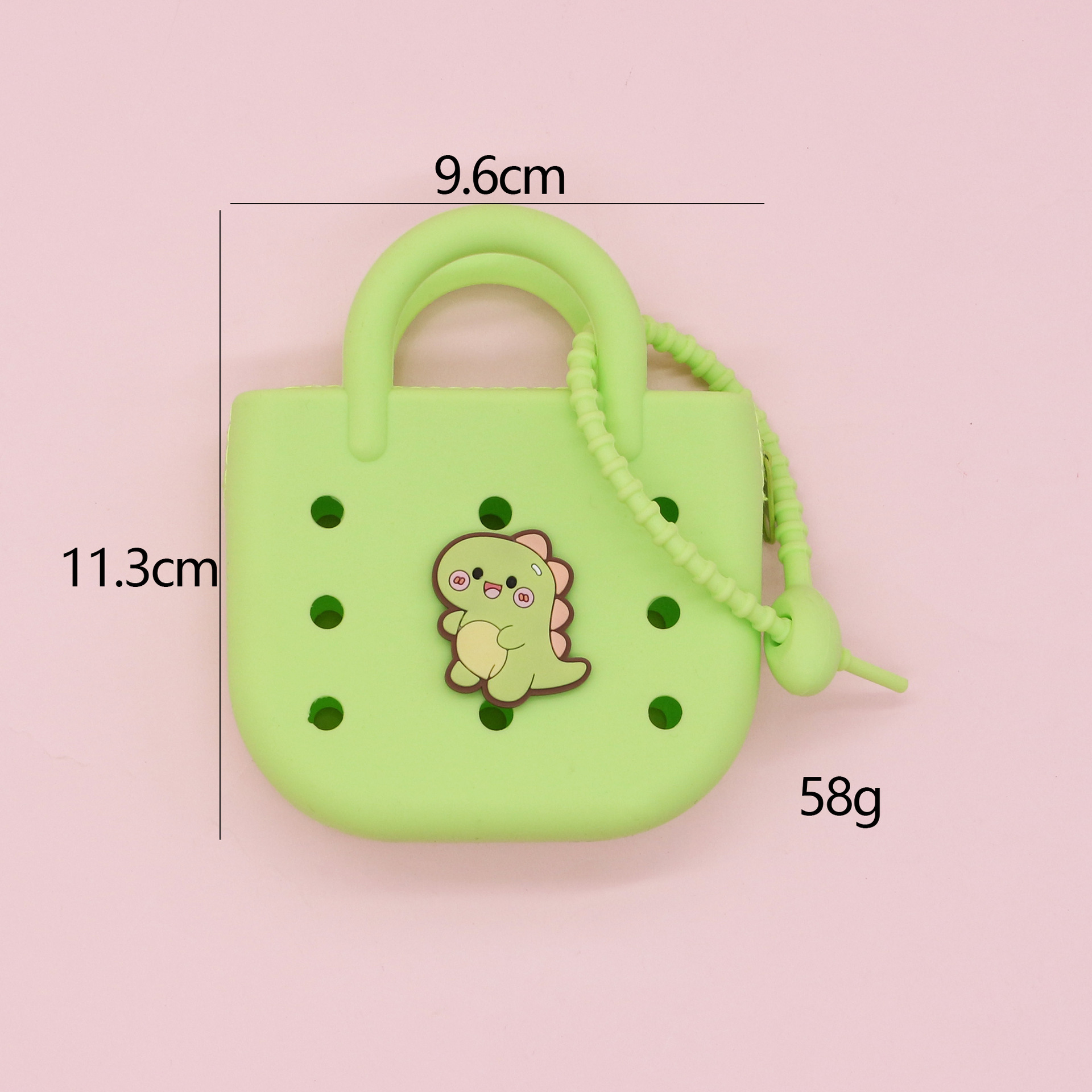 Monedero de silicona portátil explosivo lindo bolso de playa ligero y compacto nuevo bolso de almacenamiento de agujero de bricolaje de dibujos animados