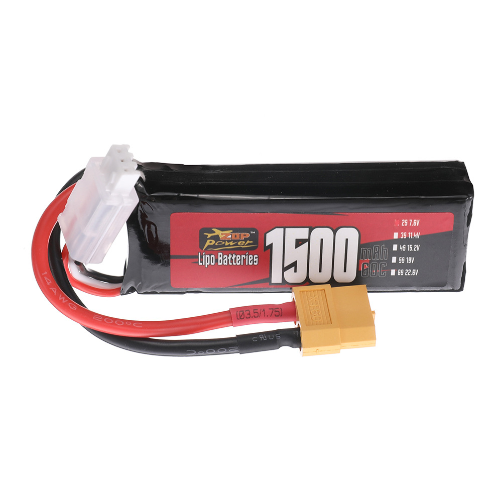 17年ZOP Power厂家直销 7.6V 1500mAh 60C高倍率无人机航模电池