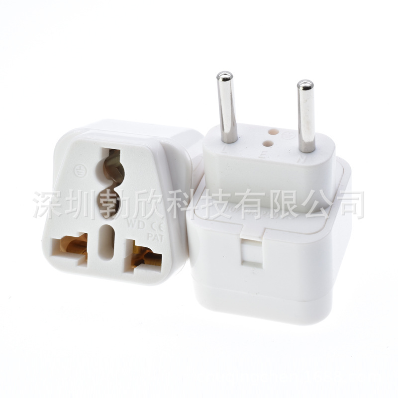 通用座转换插头 多国插座WD-9C欧规嵌入式插脚用于欧盟各国中东