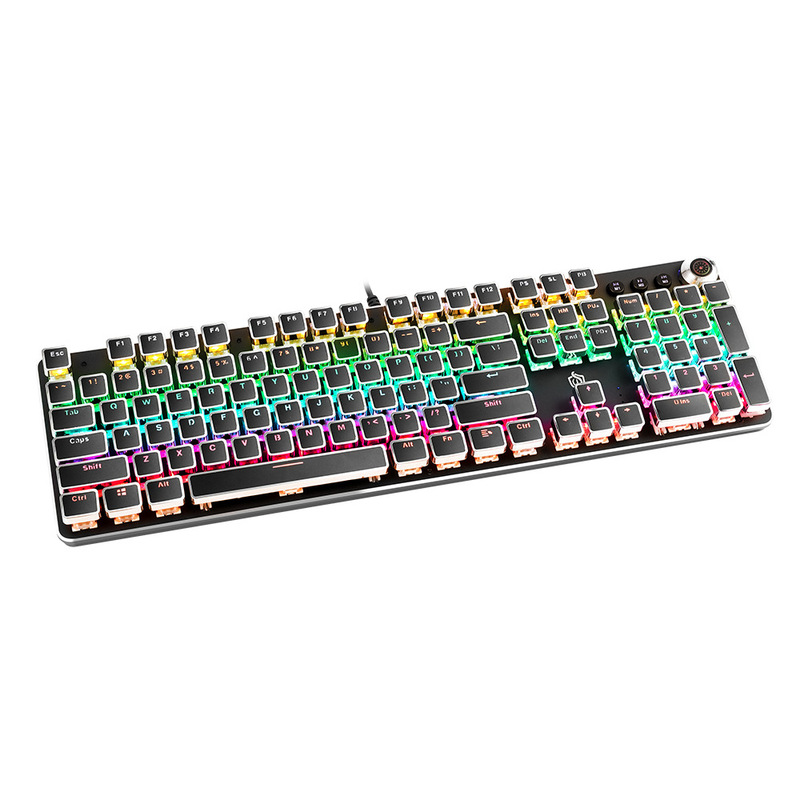 Meishang E Family 820A Wired USB Punk Mechanical Keyboard Mixed Light E-Sports Game Keyboard Computer Notebook Cross-Border