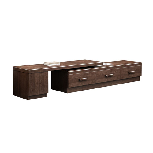 New Chinese style light luxury solid wood TV cabinet walnut coffee table combination cabinet living room modern minimalist furniture telescopic floor cabinet