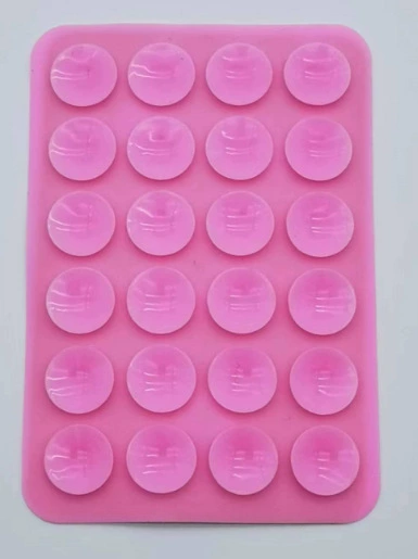 Silicone Phone Holder Pad — Double-Sided Non-Slip Rectangular Adhesive Grip, 8×5.5×0.25 cm