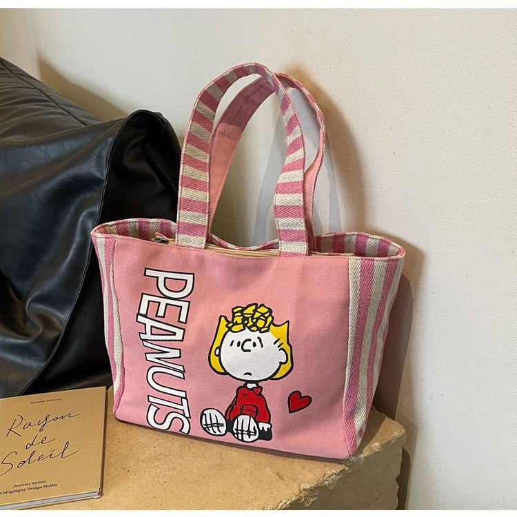 2024 bolsas de lona empalmadas moda de compras de gran capacidad bolsas de mano impresión LOGO contraste portátil