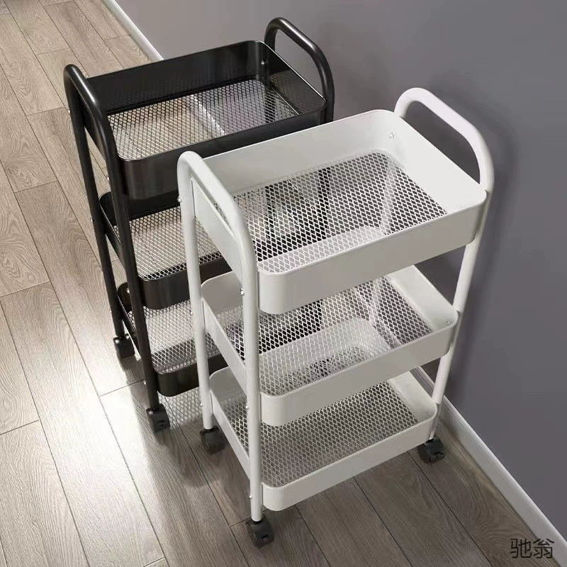 Cart for bedroom, multilayer storage system for bed