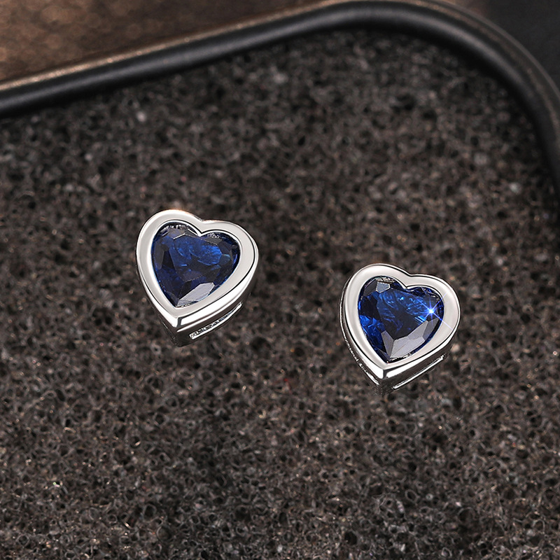 3g Weight Copper Ear Needle Material Ear Studs Classification 1 Pair Quantity Daily, Street Occasion Copper Material Heart Shape Pattern All Seasons Season Women's Gender Sweet Style 1 Pair Sweet Heart Shape Copper Ear Studs 48