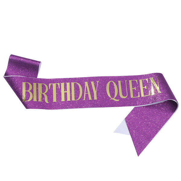 Cross-border birthday party glitter shoulder strap etiquette belt…
