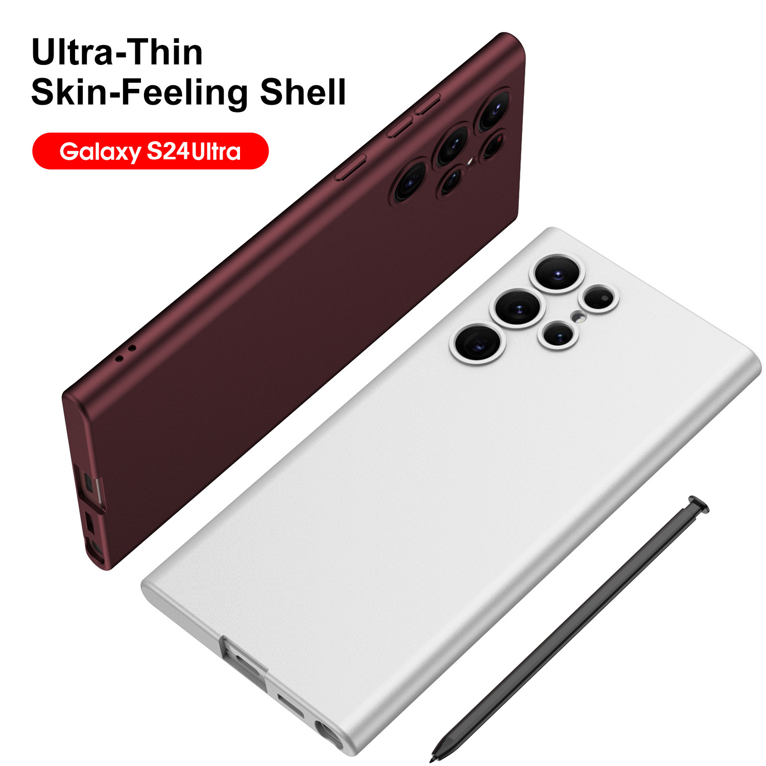 Suitable for Samsung Ultra phone S24 liquid skin feeling silicone protective case s24plus_voghion.com