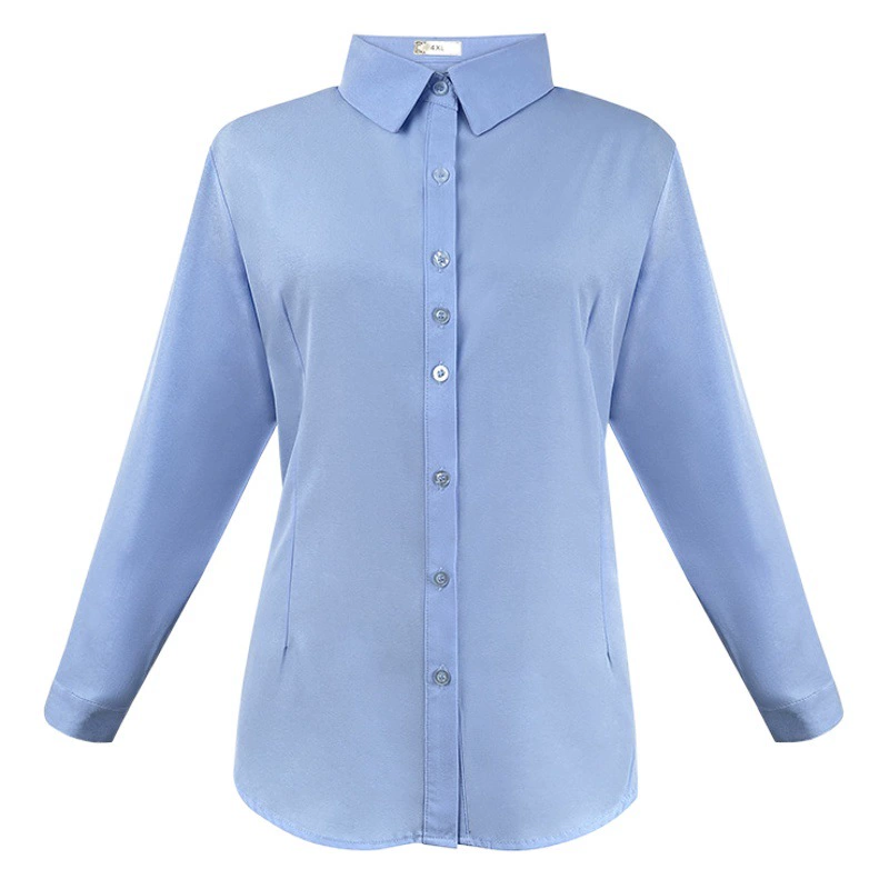 Женская одежда больших размеров для полных женщин 100kg Очень большой размер, деловая одежда, рубашка с длинными рукавами, рабочая одежда, профессиональная рубашка, очень большой размер