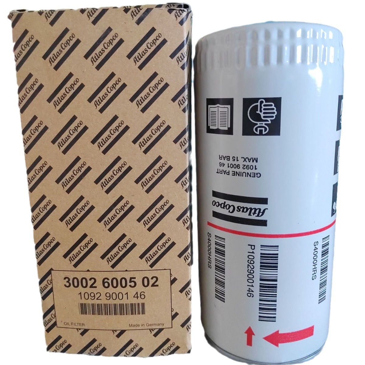 1092900146 阿特拉斯油过滤器 原厂G15 G18 G22空压机保养配件