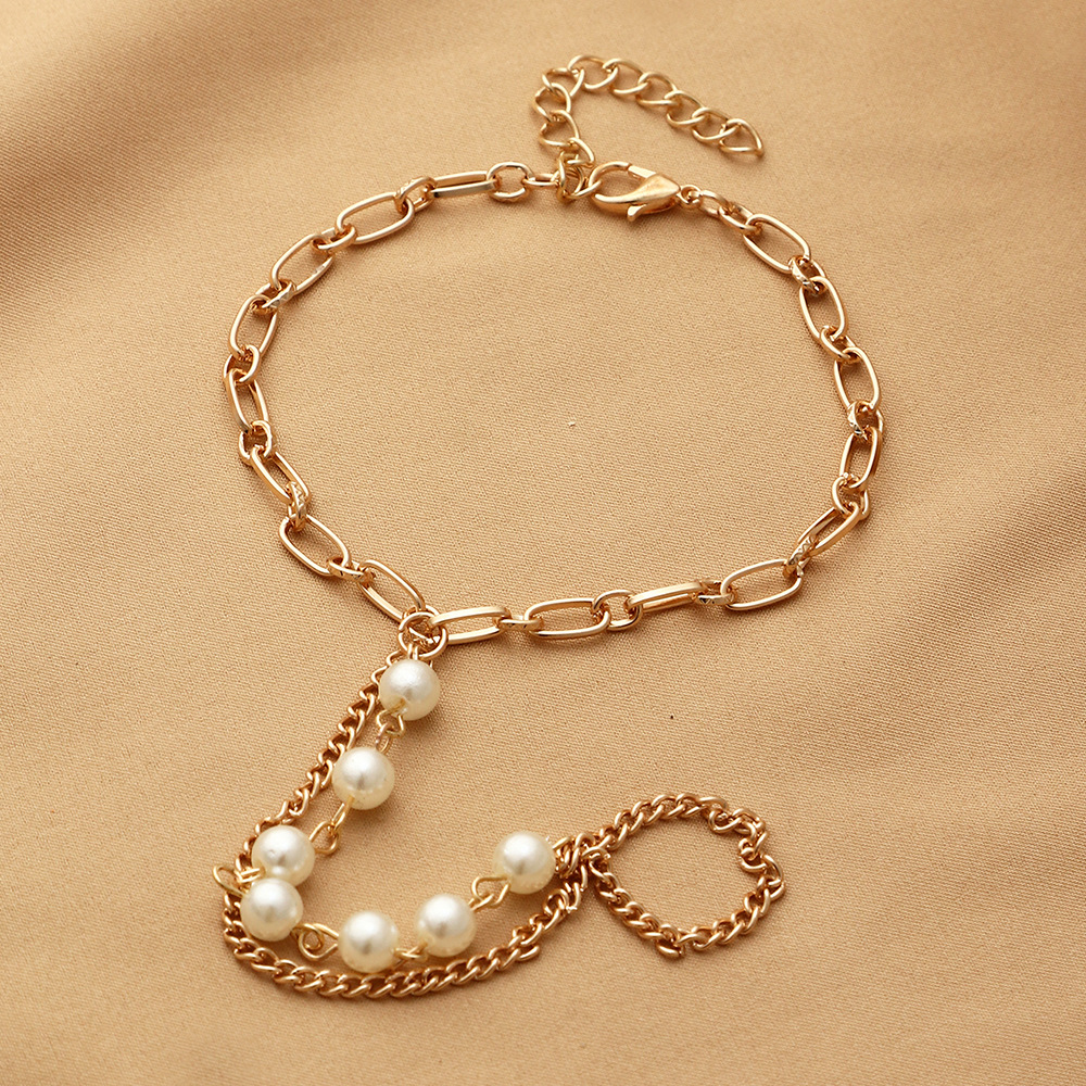 European and American Bohemian simple pearl chain creative bracelet jewelry