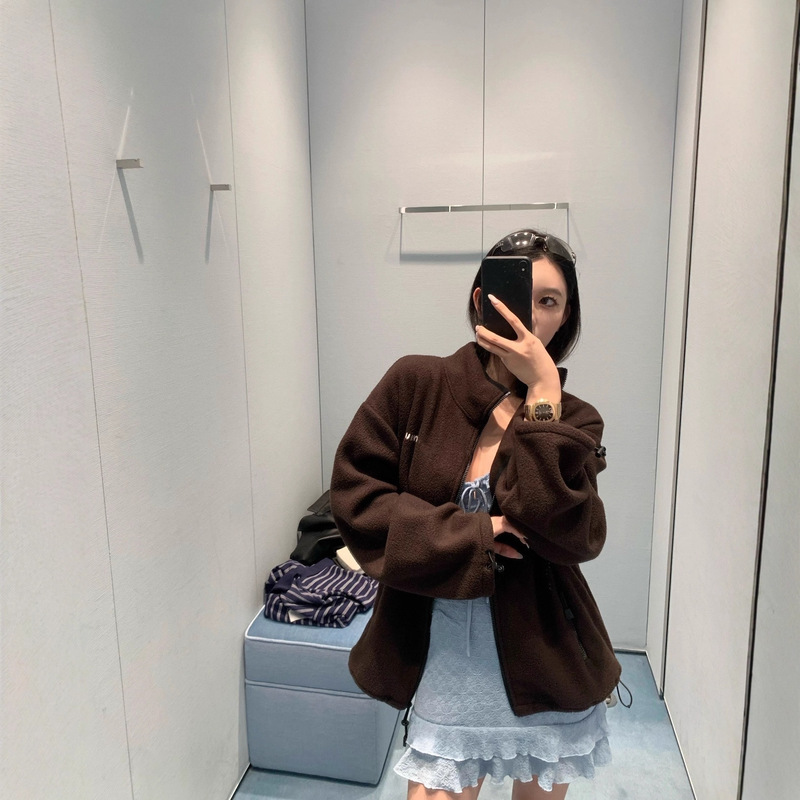 毒家版本现货正确版本MU家新款摇粒绒拉链夹克外套宽松版男女同款|undefined