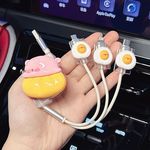 车载手机充电器快充可爱卡通一拖三伸缩数据线点烟器转换插头