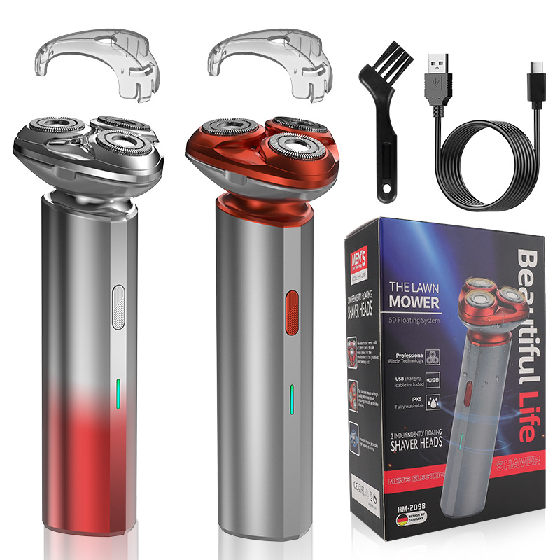 Nuevo tres-cuchillo neto hogar máquina de afeitar eléctrica de los hombres cuchillo de afeitar portátil lavado cuchillo de afeitar
