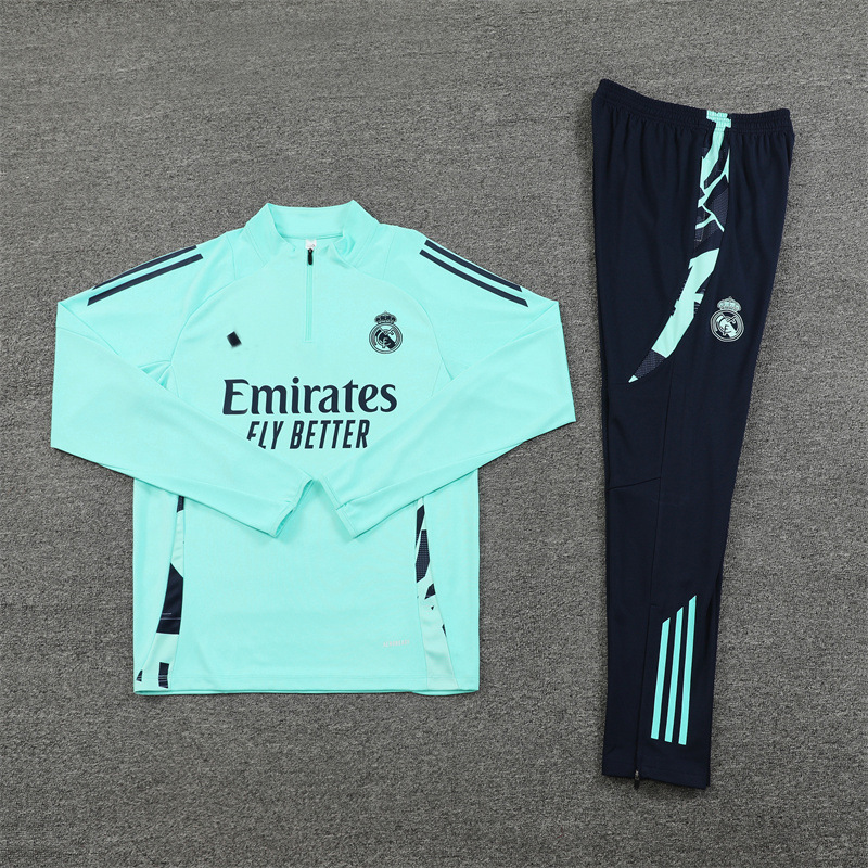 足球训练服皇马半拉链长袖球衣秋冬卫衣批发 Real Madrid Jersey|undefined