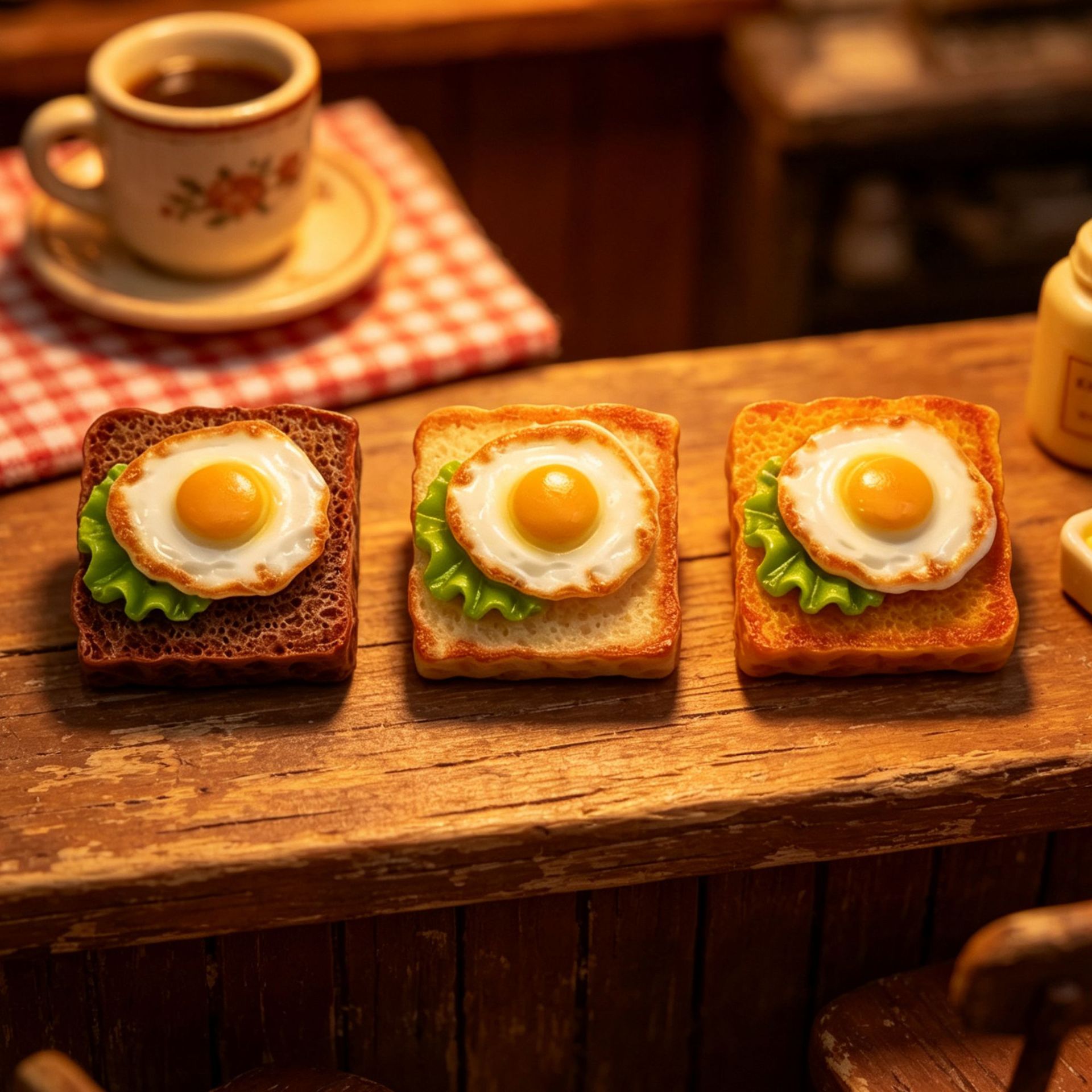 Cute Fried Egg Toast Miniature Food Toy Keychain Pendant DIY Accessories Hairpin Hair Tie Phone Case Materials