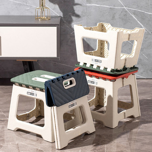 Trendy Thickened Folding Stool Mini Portable Outdoor Picnic Camping Chair Portable Bench Train Stool