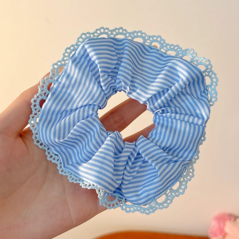 Lazo de encaje para niños, lazo para el cabello de intestino grueso, niña, bola, cabeza, cuerda para la cabeza, niña dulce, cola de caballo, cuerda para el cabello, tocado