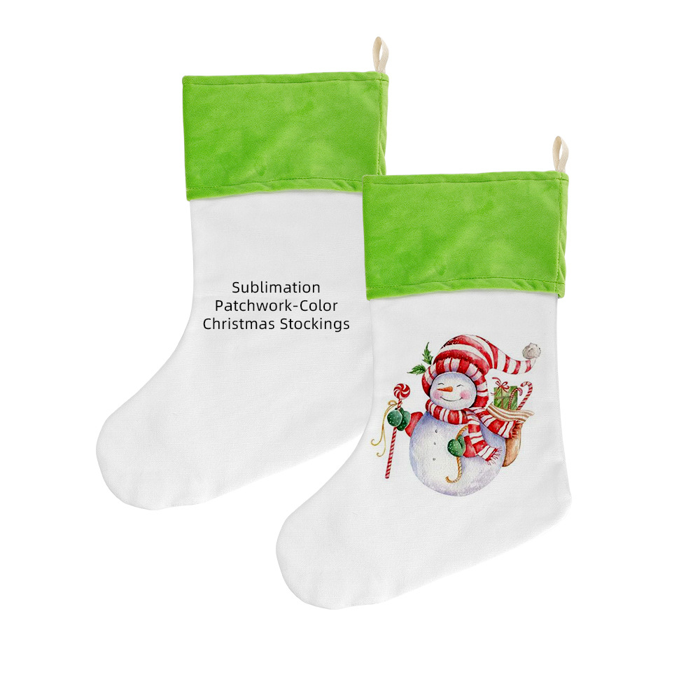 Transferencia térmica Navidad decoración de calcetines a juego de colores Nochebuena colgante de Navidad suministros de decoración al por mayor