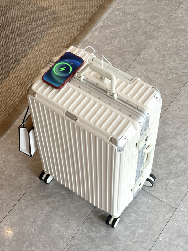 スーツケース 24inch サイレントユニバーサルホイール搭乗ケース多機能充電式ウォーターカップホルダーアルミフレーム荷物女性 20inch|undefined
