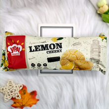 俄罗斯进口乌拉牌柠檬奶油味饼干150g酥脆零食早餐饱腹休闲代发