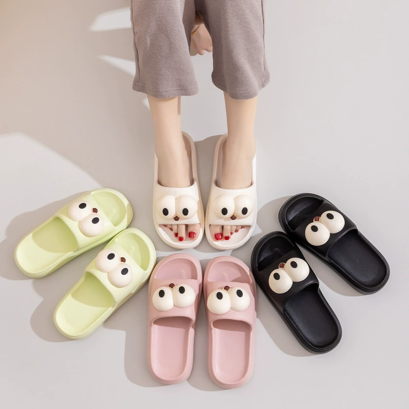 Женские тапочки Eva's с эффектом какашек, новые летние уличные, домашние, для ванной комнаты, нескользящие сандалии для пар на толстой подошве