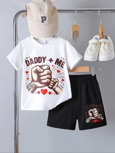 K 10256 Dad and Me Print T-Shirt ŮͯT�� �羳���R�d�W��