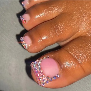 Cross-Border European and American Toenail Pieces, Small Fresh and Simple Short Square Manicure Full of Diamonds, Hot Girl Foot Manicure Nail Pieces Wholesale