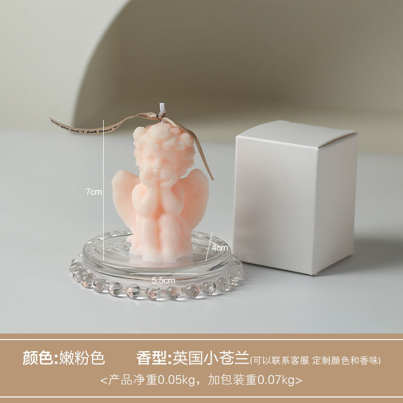 小天使香薰蜡烛浪漫创意生日伴手礼香氛桌面装饰摆件跨境造型蜡烛|undefined