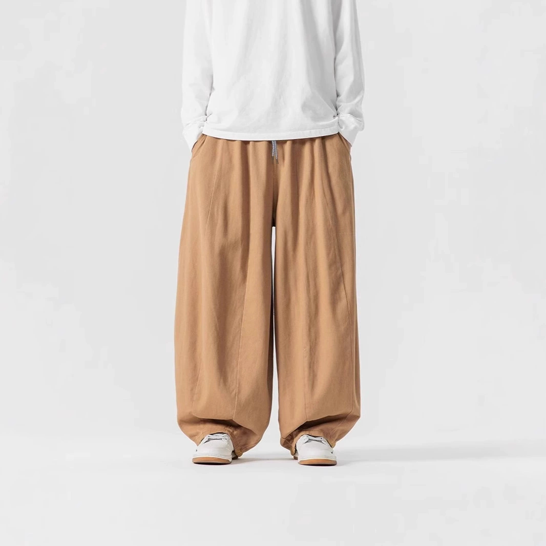 Весенняя одежда 2025 новый мужской свободный размер японские комбинезоны повседневные ретро широкие брюки Harlen широкие брюки китайская тенденция