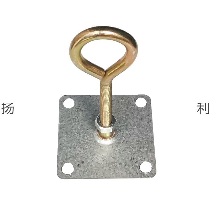 m10吊扇钩实心铁钩晾衣服吊环吊耳天壁吊顶扣板送膨胀栓打孔安装