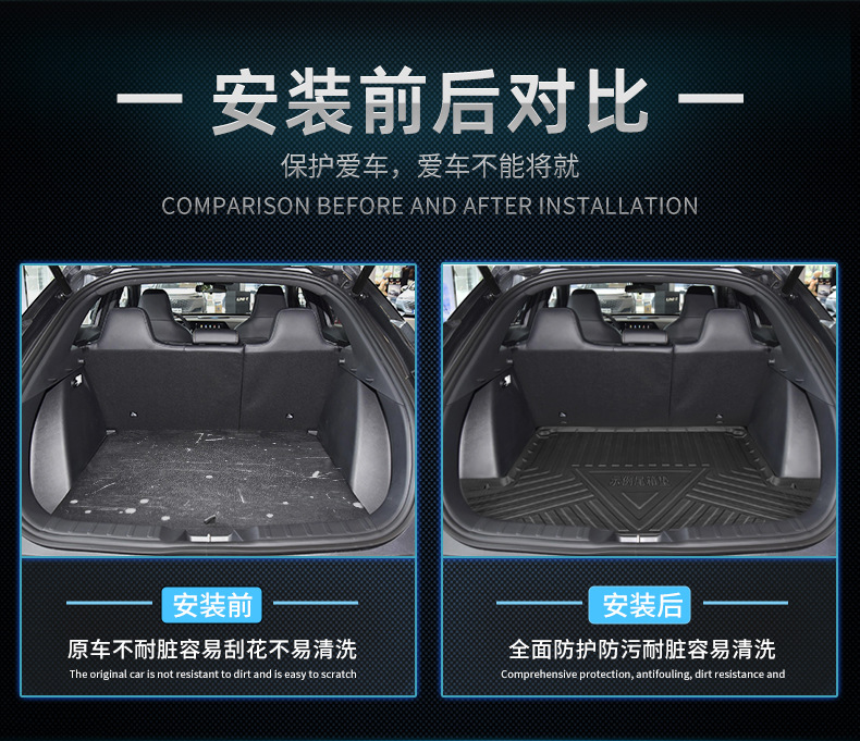 Suitable for the 25-Year-Old Seat Cupra Formentor Overseas Car, Wear-Resistant Carbon Fiber Pattern Trunk Mat