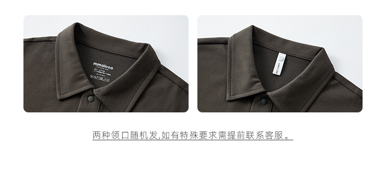 Áo polo nam cotton pique 210g cổ bẻ tay ngắn — Màu đen chi tiết 2