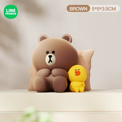 Brown Bear Car Interior Decoration Ornaments, Healing-Style Cartoon Door-Side Ornaments, Cute Dolls for Car Interior Decoration, Car Ornaments (Car ornaments) - new-cartoon-ornaments-stable-and-traceless-pasting