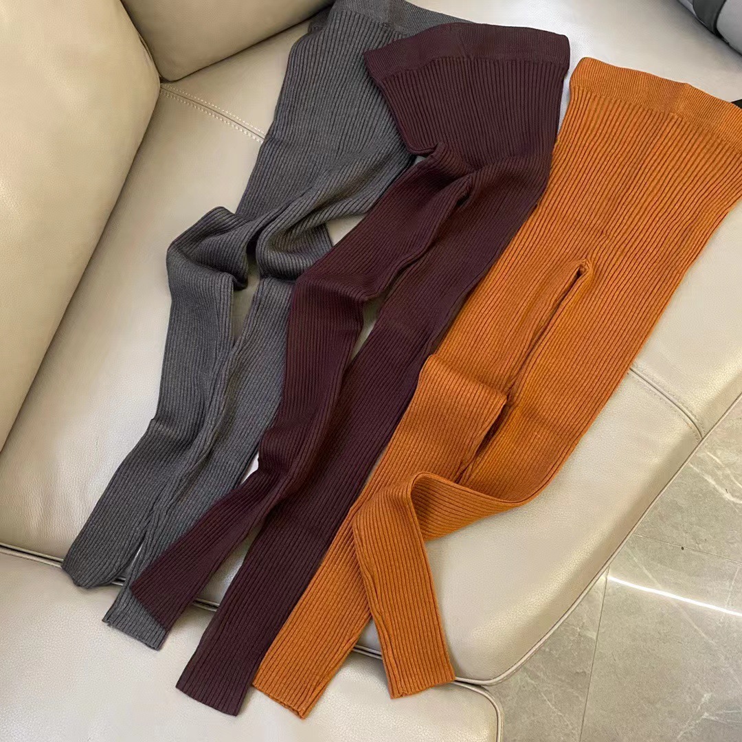 Maillard coreano celebridad en línea ins suave punto polainas pantalones a juego para las mujeres entrega directa de fábrica