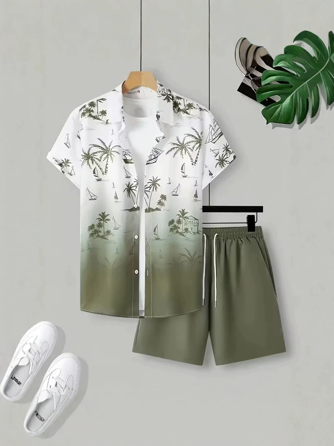 Fábrica de origen Diy impresión transfronteriza de moda hawaiana casual transfronteriza vacaciones hombre camisa de manga corta hombre