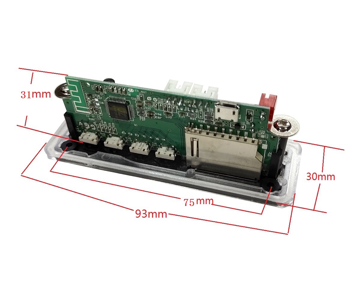Tablero del decodificador de MP3 del coche Bluetooth tarjeta del módulo del tablero del PCBA Bluetooth pequeño tablero del sonido del altavoz mini tablero del decodificador del altavoz