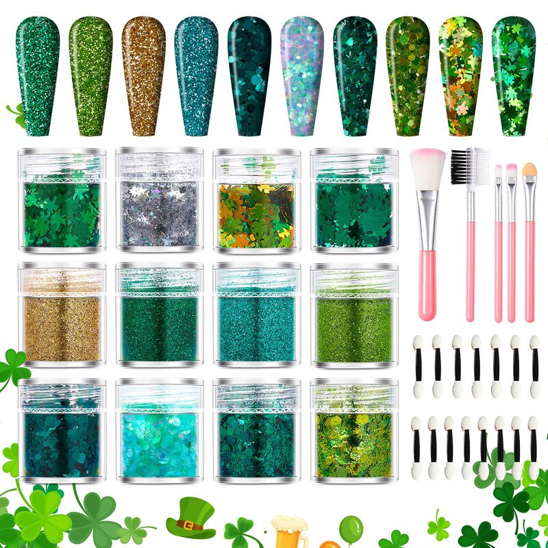 Cross-border explosions mixed nail art festival suit sparkling sequins glitter flowing hemp cat claw pinch music jewelry Cross-border explosions mixed nail art festival suit sparkling sequins glitter flowing hemp cat claw pinch music jewelry