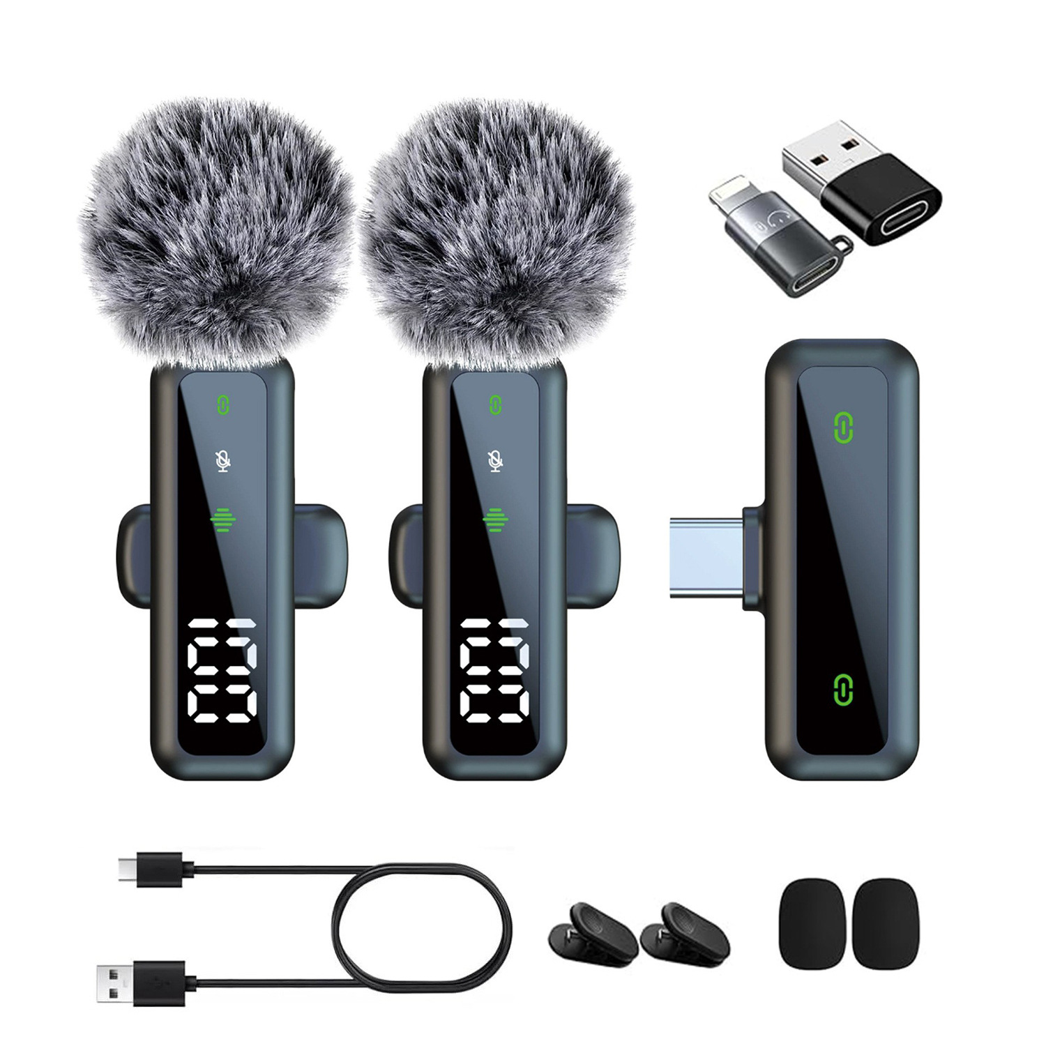 Nuevo micrófono inalámbrico Lavalier modelo H67 para transmisión en vivo con teléfonos móviles, grabación de videos cortos en exteriores, mini micrófono con reducción de ruido.