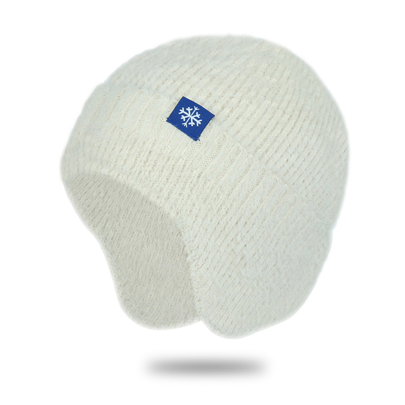 Autumn and winter knitted hats for men and women of the same style, ear protectors, thermal headgear, earmuffs, hats, cold-proof cycling pullovers._voghion.com