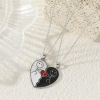 Fashionable pendant for beloved, necklace, metal chain for St. Valentine's Day, European style, Birthday gift, wholesale