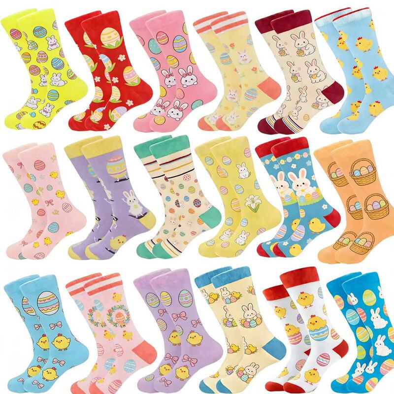 New Easter Season Hot-Selling Mid-Calf Socks for Foreign Trade and Cross-Border Sales, Amazon Creative Animal Cartoon Pattern Trendy Socks New Easter Season Hot-Selling Mid-Calf Socks for Foreign Trade and Cross-Border Sales, Amazon Creative Animal Cartoon Pattern Trendy Socks