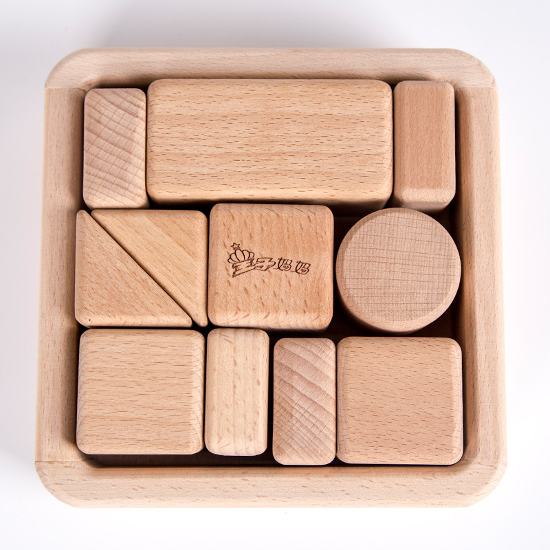 Juguetes de madera Luban espiga y espiga gran granulada bloque de construcción cabaña educación temprana para niños rompecabezas casa pequeña arquitecto