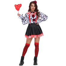 S-XL成人百变小丑COS服装万圣节舞台表演吸血鬼骷髅女戏服复活节