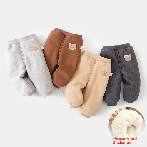 婴儿衣服加绒长裤子加厚冷冬装秋冬儿童男童女童宝宝保暖幼儿绒裤