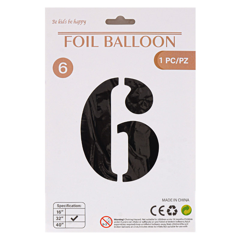 32 pulgadas Tarjeta de papel digital OPP globo de embalaje independiente fiesta de cumpleaños ambiente decorativo globo