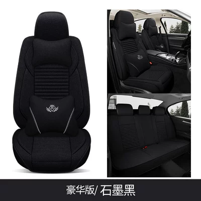 fabric seat cushion car seat — Four Seasons Pad - graphite-black-deluxe-edition-3