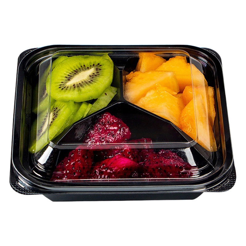 Caja de embalaje de plástico de alimentos caja de corte de fruta fresca caja de embalaje de frutas y verduras caja de corte de frutas caja de comida fresca caja de comida para llevar para mascotas