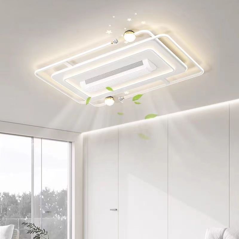 Luz de ventilador sin hoja para la sala de estar en 2024 nueva lámpara de techo actualizada de tres generaciones de lámparas de ventilador invisibles de rodillos