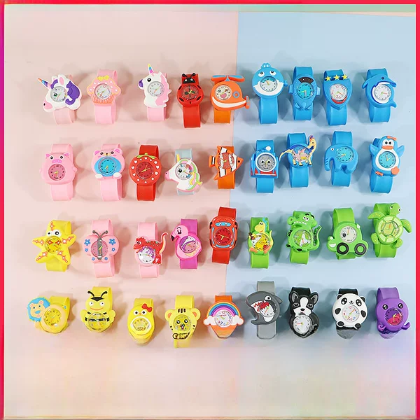 Children's Quartz Slap Watch Creative Cartoon Educational Toy Hot-Selling Trendy Student Influencer Picks Quartz Watch
