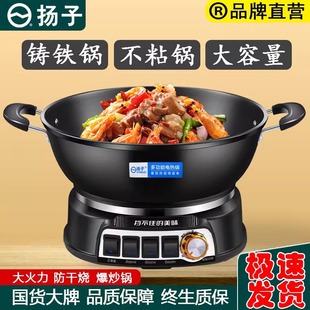 Yangzi cast iron electric wok multi-functional household electric wok electric wok cooking integrated electric hot pot electric wok
